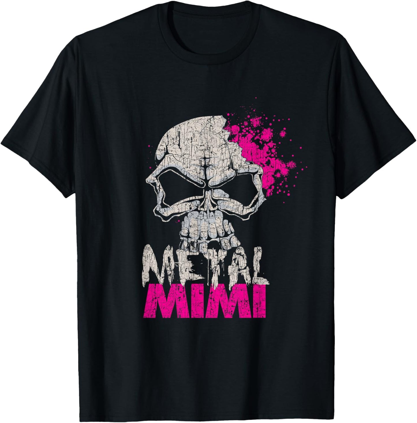 Metal Mimi, Rock Music Mom Grandma, Mother's Day T-Shirt - T-Shirt | Black
