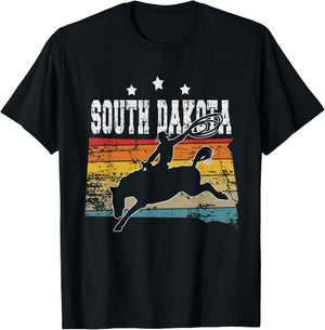 Vintage South Dakota Rodeo T-Shirt - T-Shirt | Black
