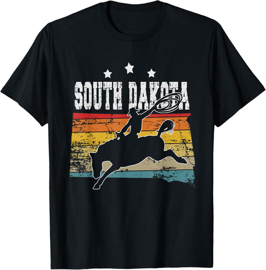 Vintage South Dakota Rodeo T-Shirt - T-Shirt | Black