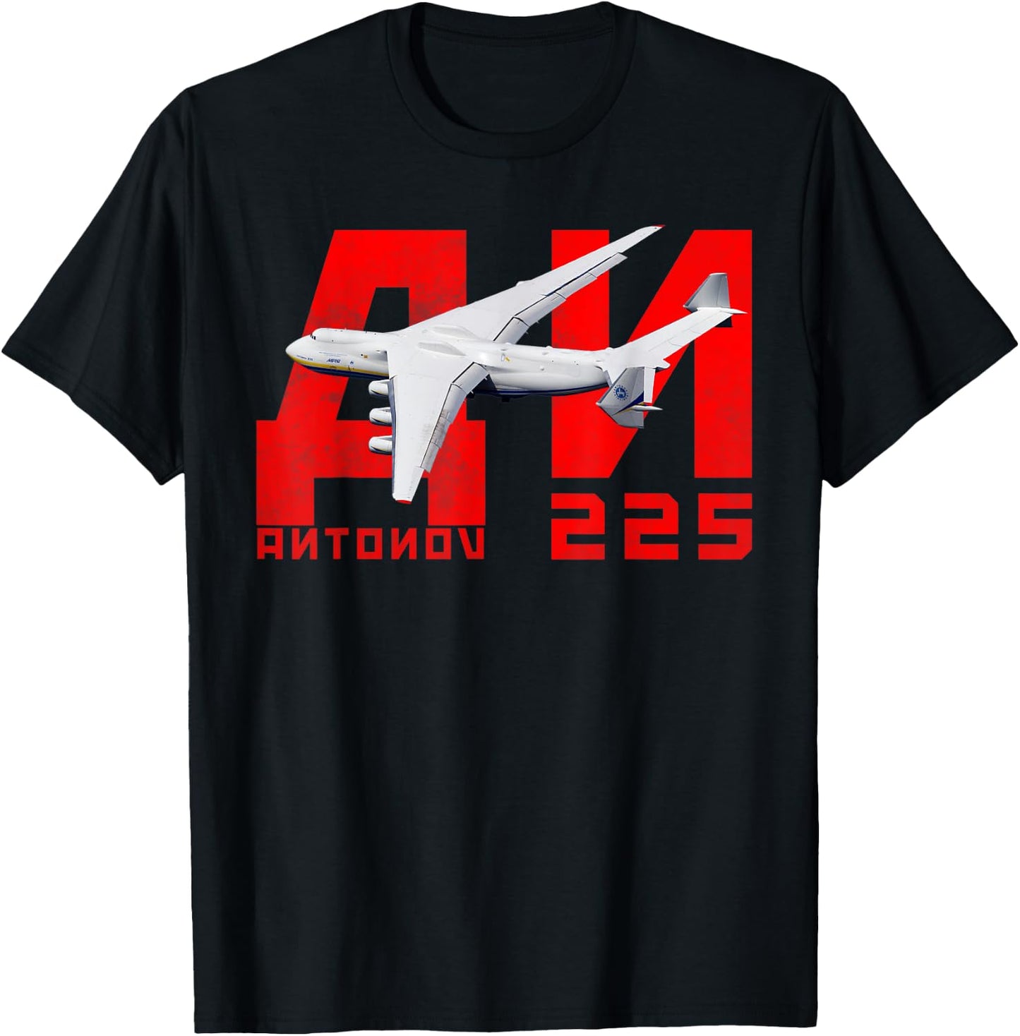 Antonov AN-225 CCCP Soviet USSR Aeroplane Soviet Aviation T-Shirt - T-Shirt | Black