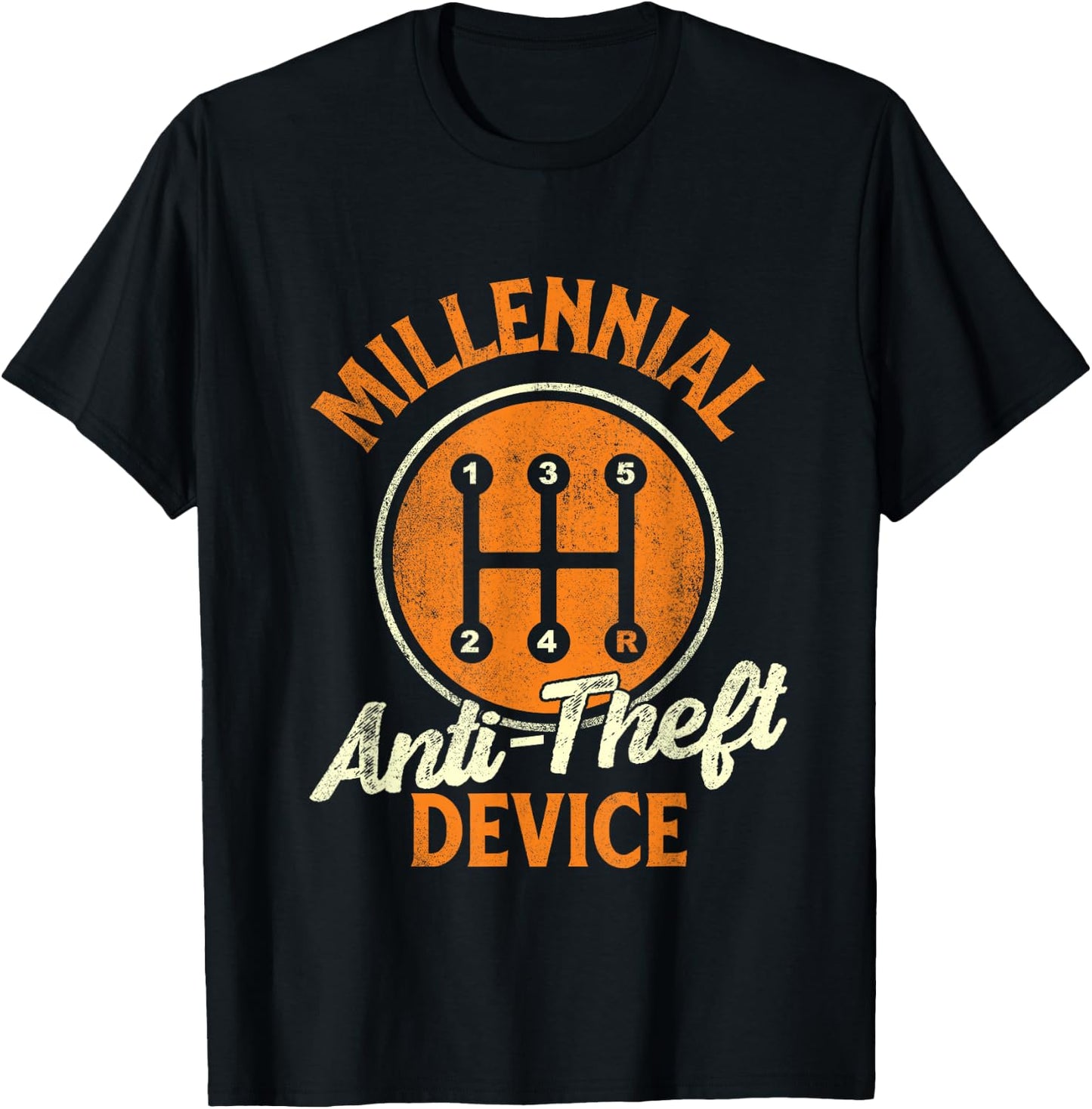 Millennial Anti Theft Device - Car Lover Auto Mechanic T-Shirt - T-Shirt | Black