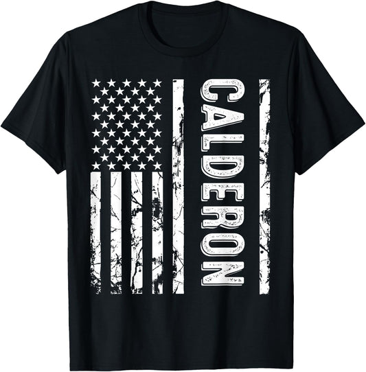 Calderon Last Name Funny Surname Team Family Reunion T-Shirt - T-Shirt | Black