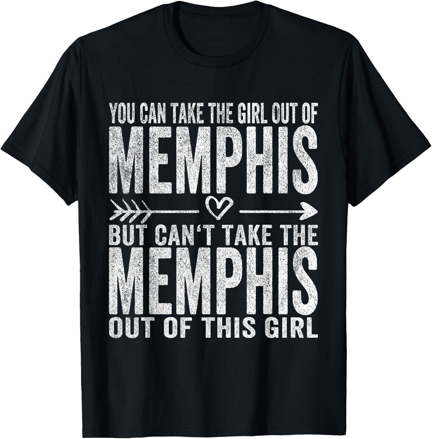 Girl Out Of Memphis Tennessee Hometown Home Memphis T-Shirt - T-Shirt | Black