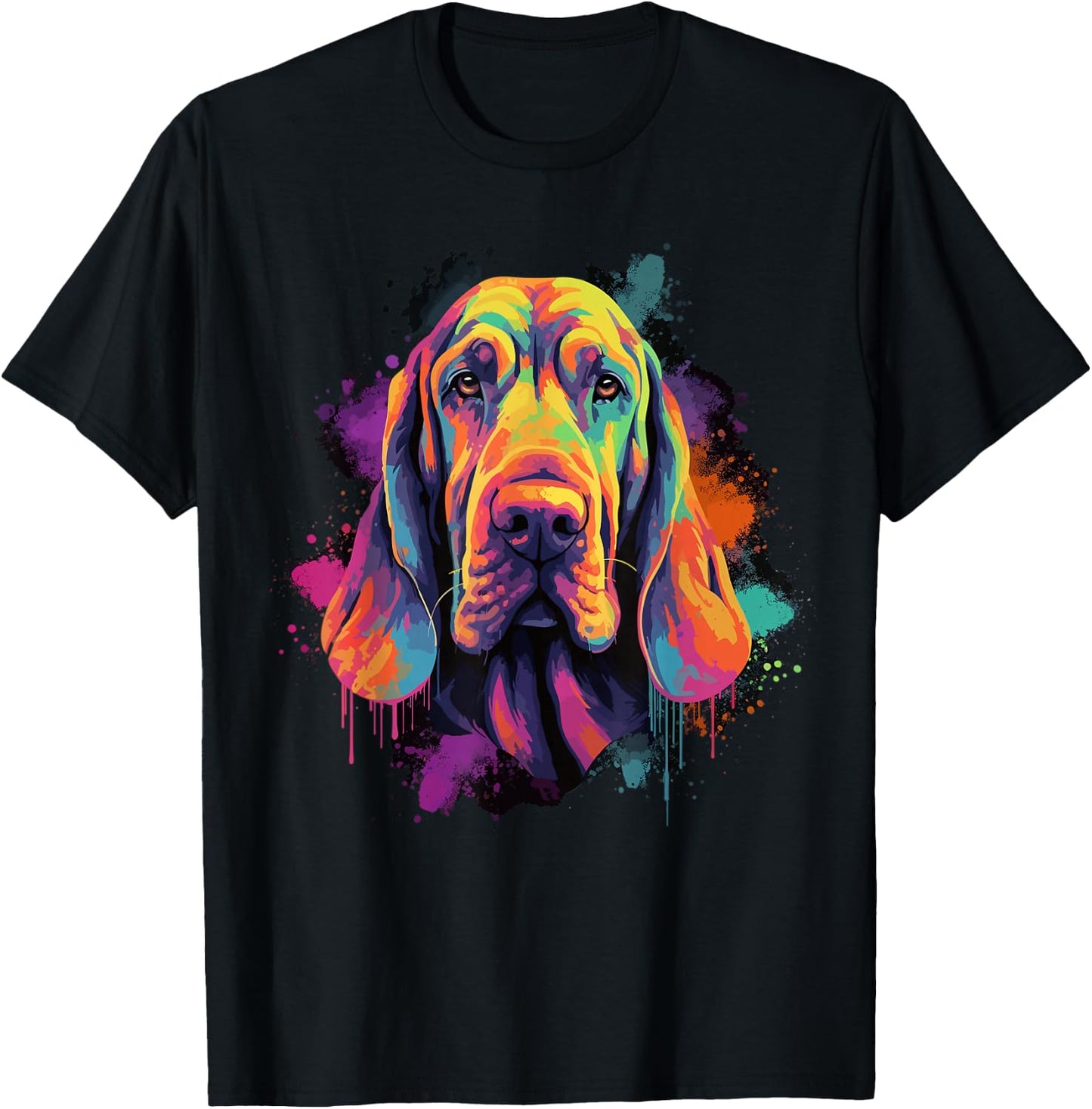Bloodhound Dog Men Women T-Shirt - T-Shirt | Black