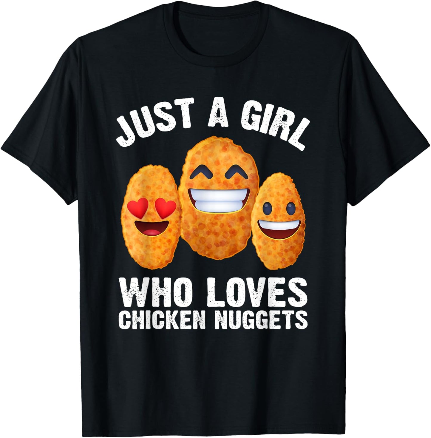 Funny Chicken Nugget Design For Girls Women Nuggets Lovers T-Shirt - T-Shirt | Black