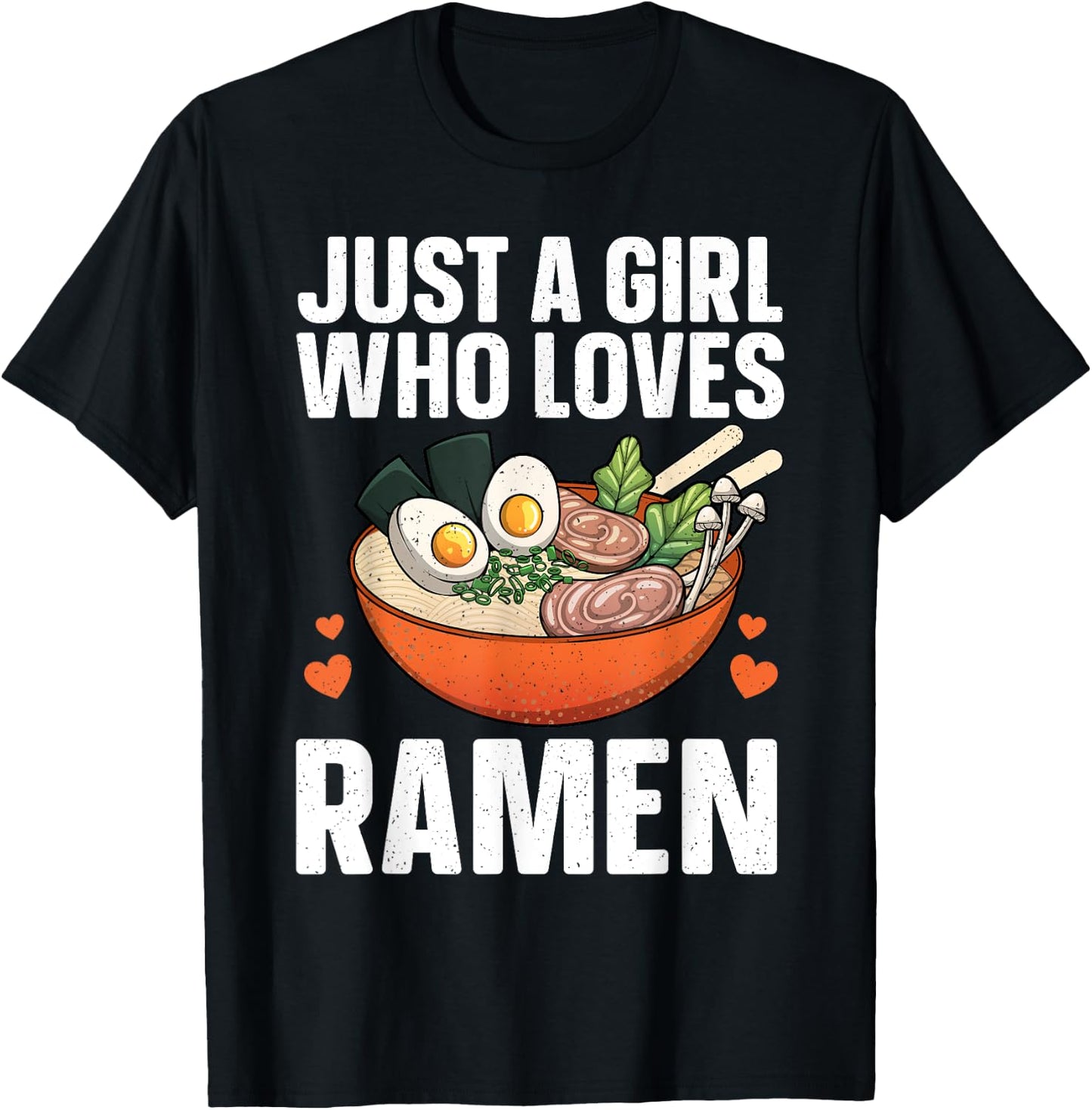 Ramen Noodles Art Girls Asian Ramen Noodle Lovers T-Shirt - T-Shirt | Black