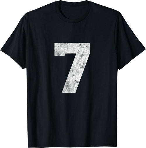 Vintage Lucky Number 7 Birthday Sports Player Team Athlete