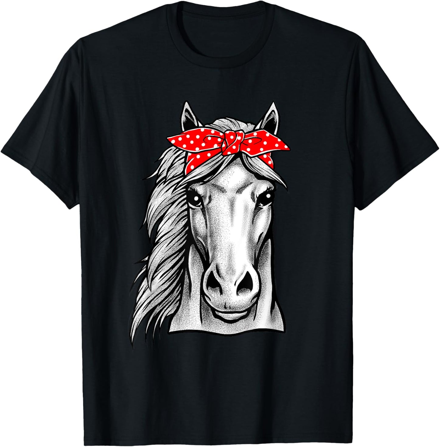 Horse Shirt Graphic - Horse Shirts For Girls T-Shirt - T-Shirt | Black