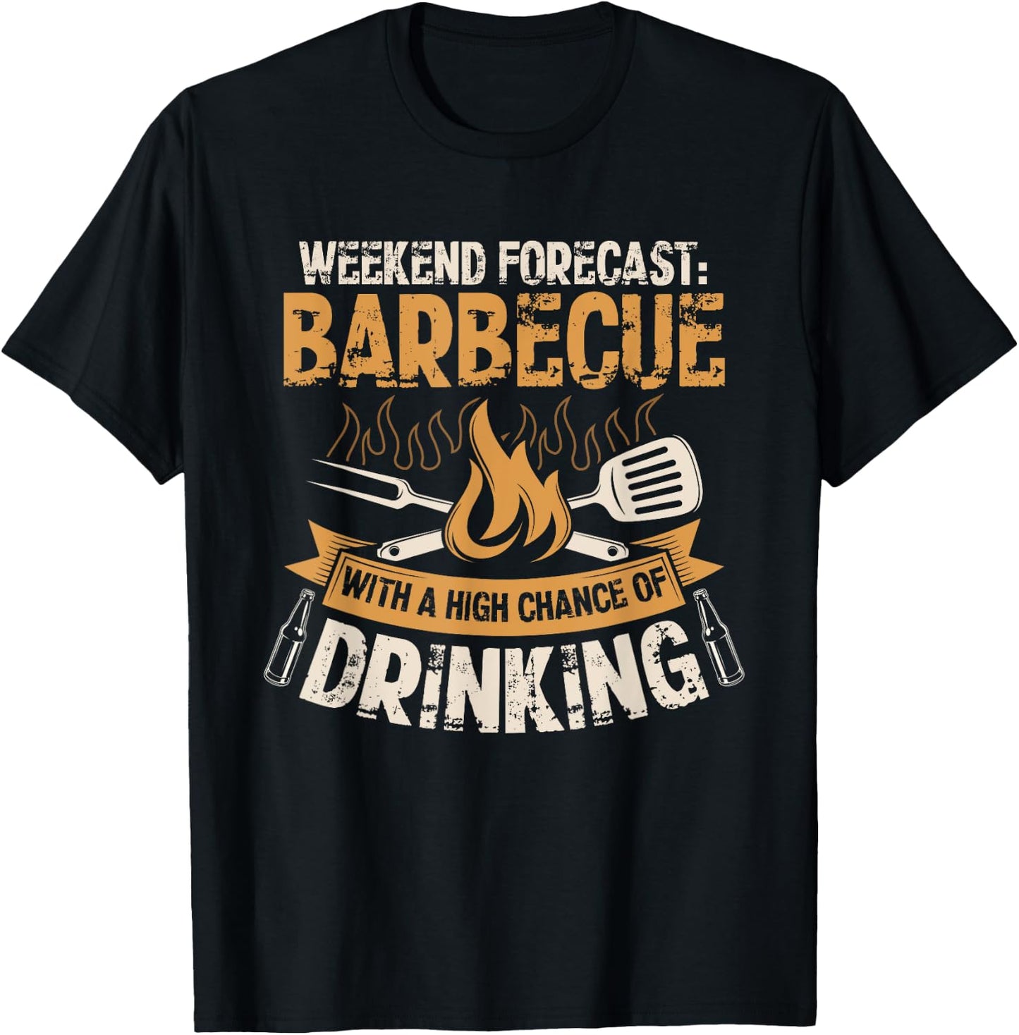 Funny BBQ Grill Chef Grilling Master Barbecue Lover BBQ T-Shirt - T-Shirt | Black