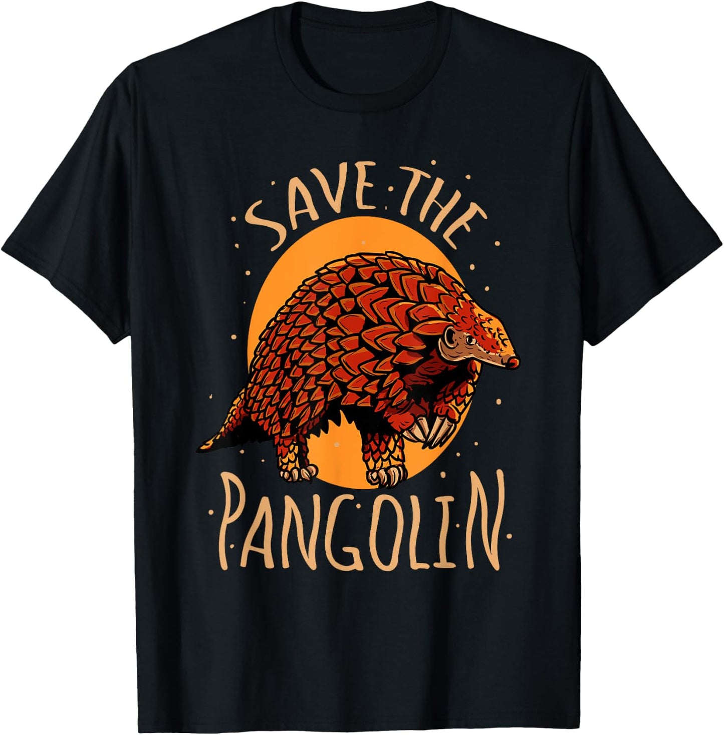 Save The Pangolin Endangered Animals Cute Pangolins T-Shirt - T-Shirt | Black