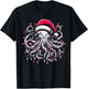 Octopus Christmas Lights Octopus Lover Men Women T-Shirt - T-Shirt | Black