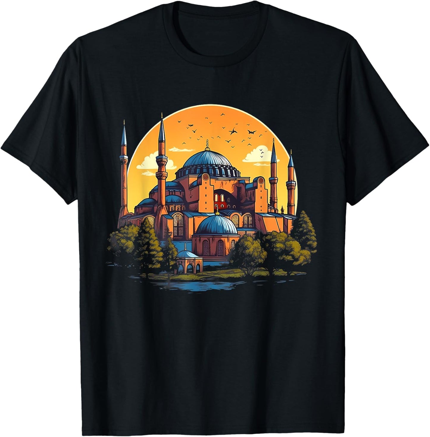 Retro Style Hagia Sophia T-Shirt - T-Shirt | Black
