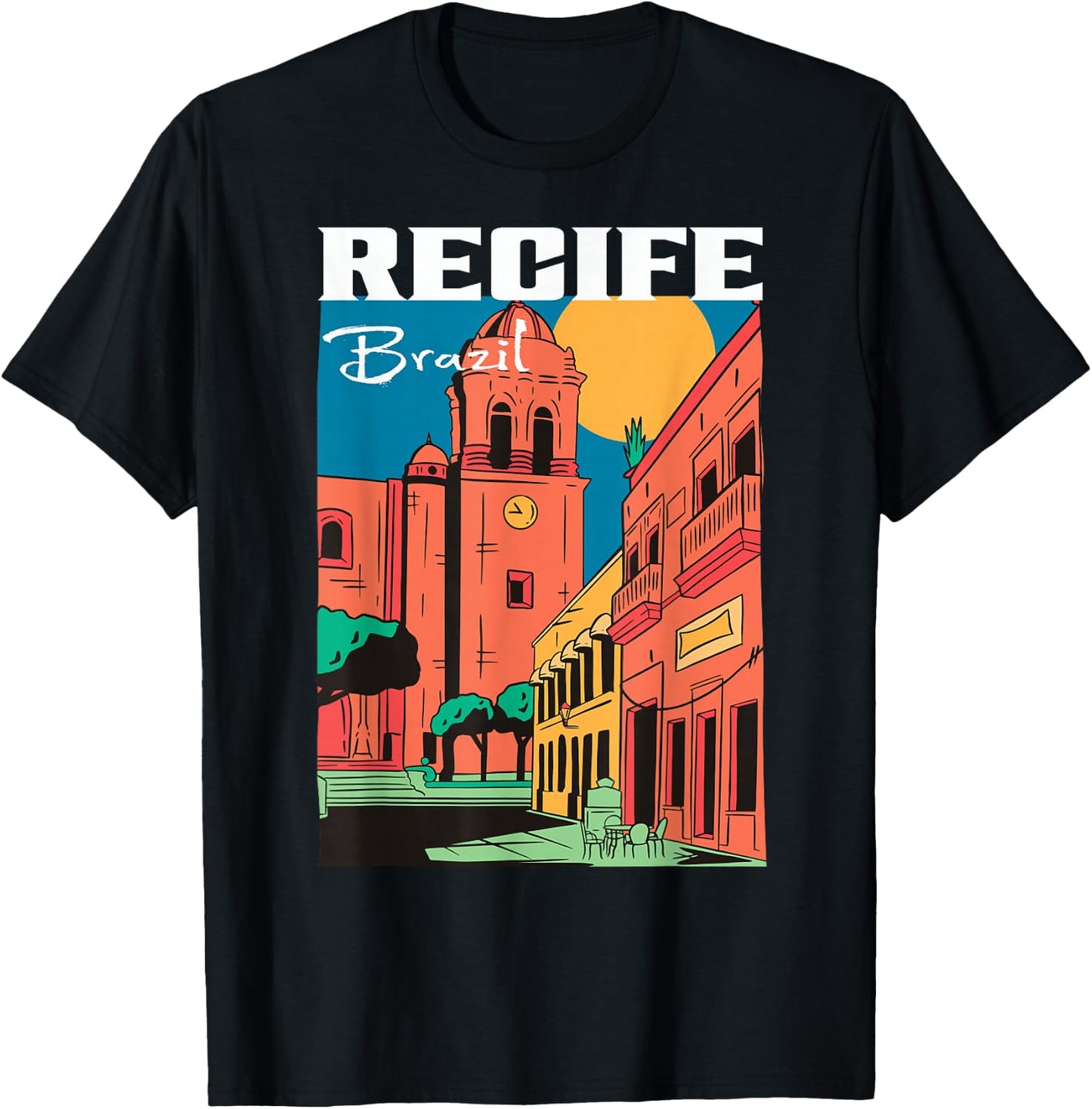 Recife Pernambuco Brazil Vintage T-Shirt - T-Shirt | Black