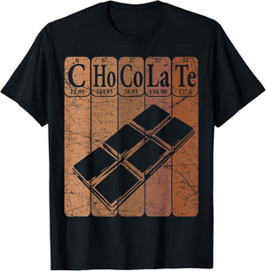 Chocolate Periodic Table Elements Chocoholic Chocolate Lover T-Shirt - T-Shirt | Black