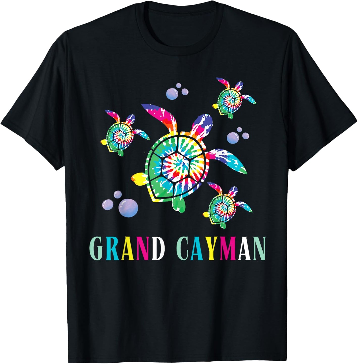 Cayman Islands Souvenir Store Grand Cayman Sea Turtle - Black, -Adults, Short Sleeve, Classic Fit, , 1 Count, Small T-Shirt - T-Shirt | Black