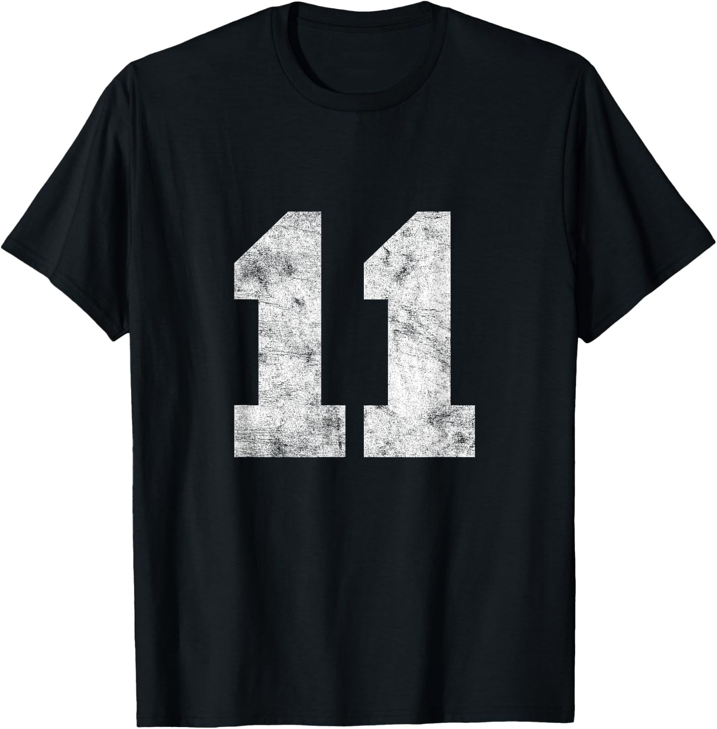 Vintage Lucky Number 11 Birthday Sports Player Team Athlete T-Shirt - T-Shirt | Black