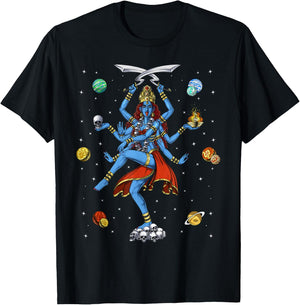 Kali Hindu Goddess Hinduism Deity God Spiritual Zen Yoga T-Shirt - T-Shirt | Black