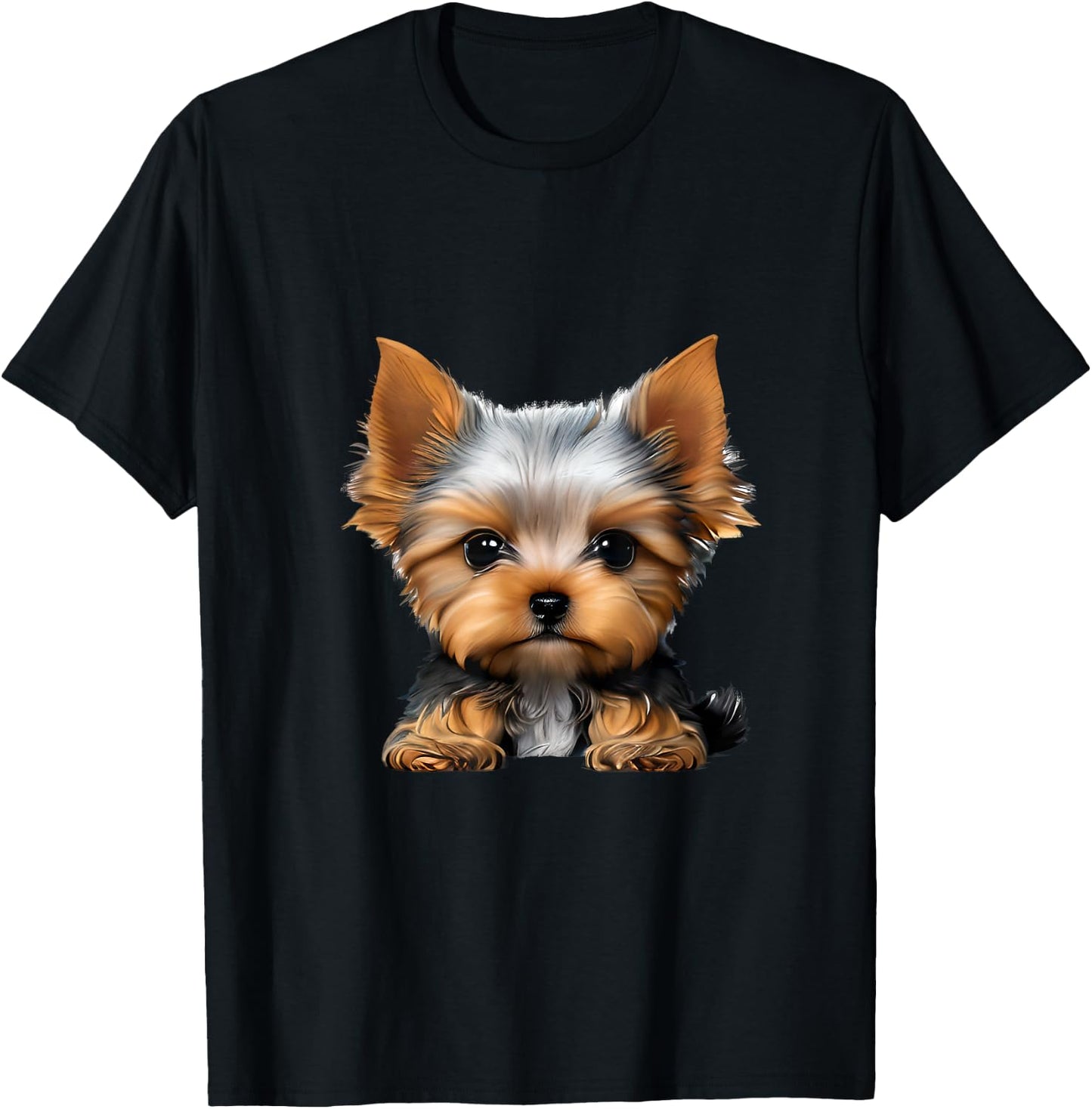 Colorful Splash Art Yorkshire Terrier Puppy Dog Owner T-Shirt - T-Shirt | Black
