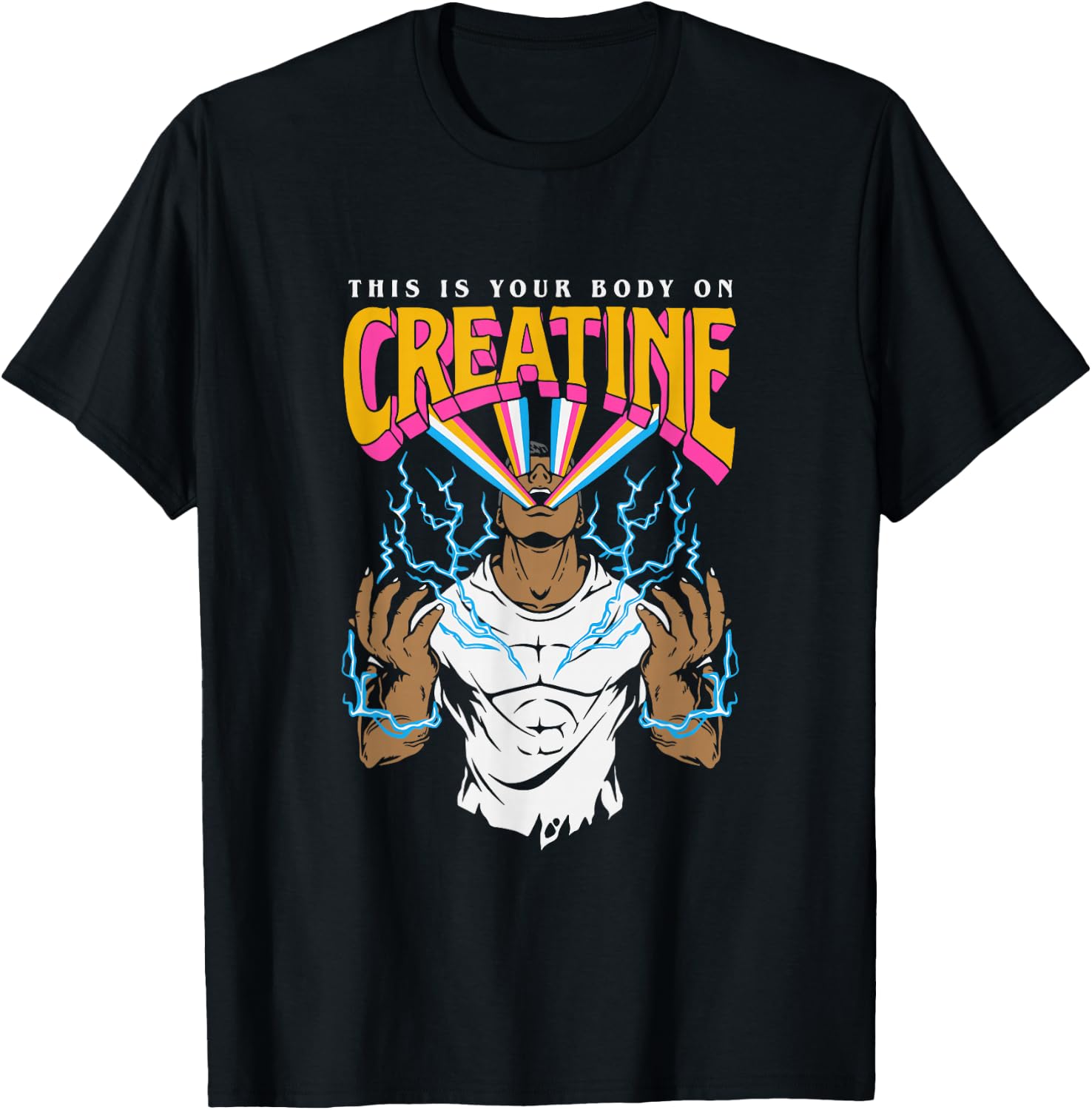 This is Your Body On Creatine Workout Gym Birthday Gift Small T-Shirt - T-Shirt | Black
