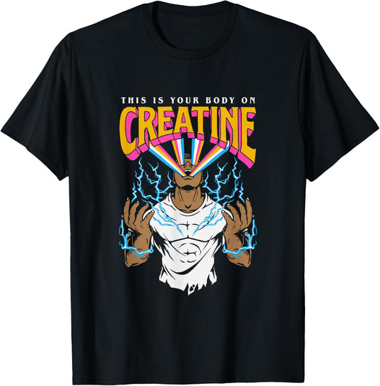 This is Your Body On Creatine Workout Gym Birthday Gift Small T-Shirt - T-Shirt | Black