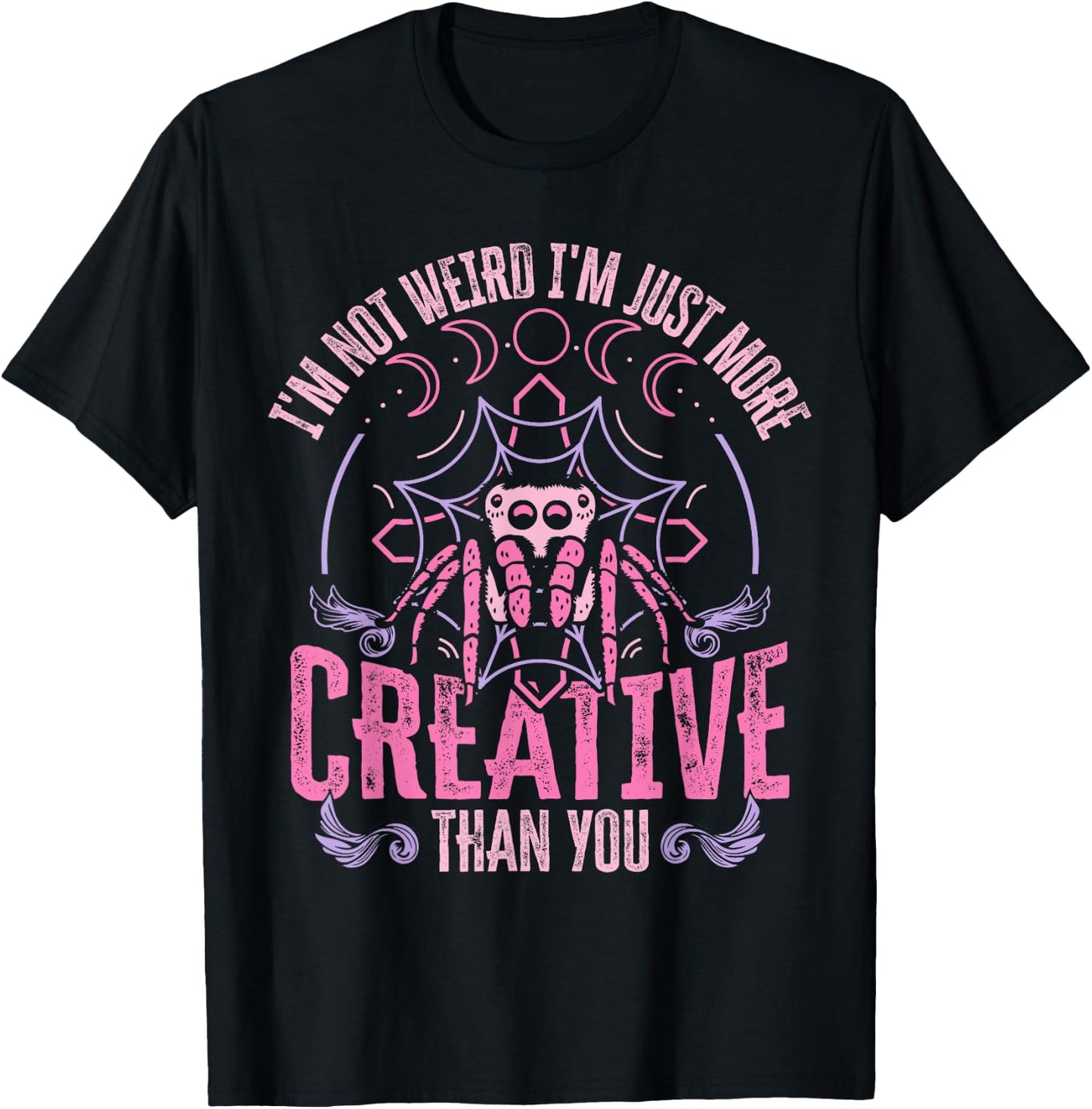 Kawaii Creepy Spider Pastel Goth Anime T-Shirt - T-Shirt | Black