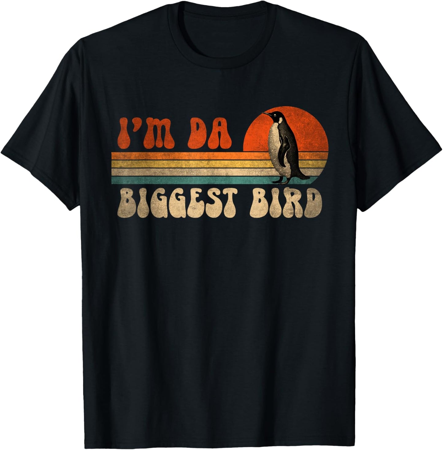 Vintage I'm da Biggest Bird for Bird Lovers Meme Enthusiasts T-Shirt - T-Shirt | Black