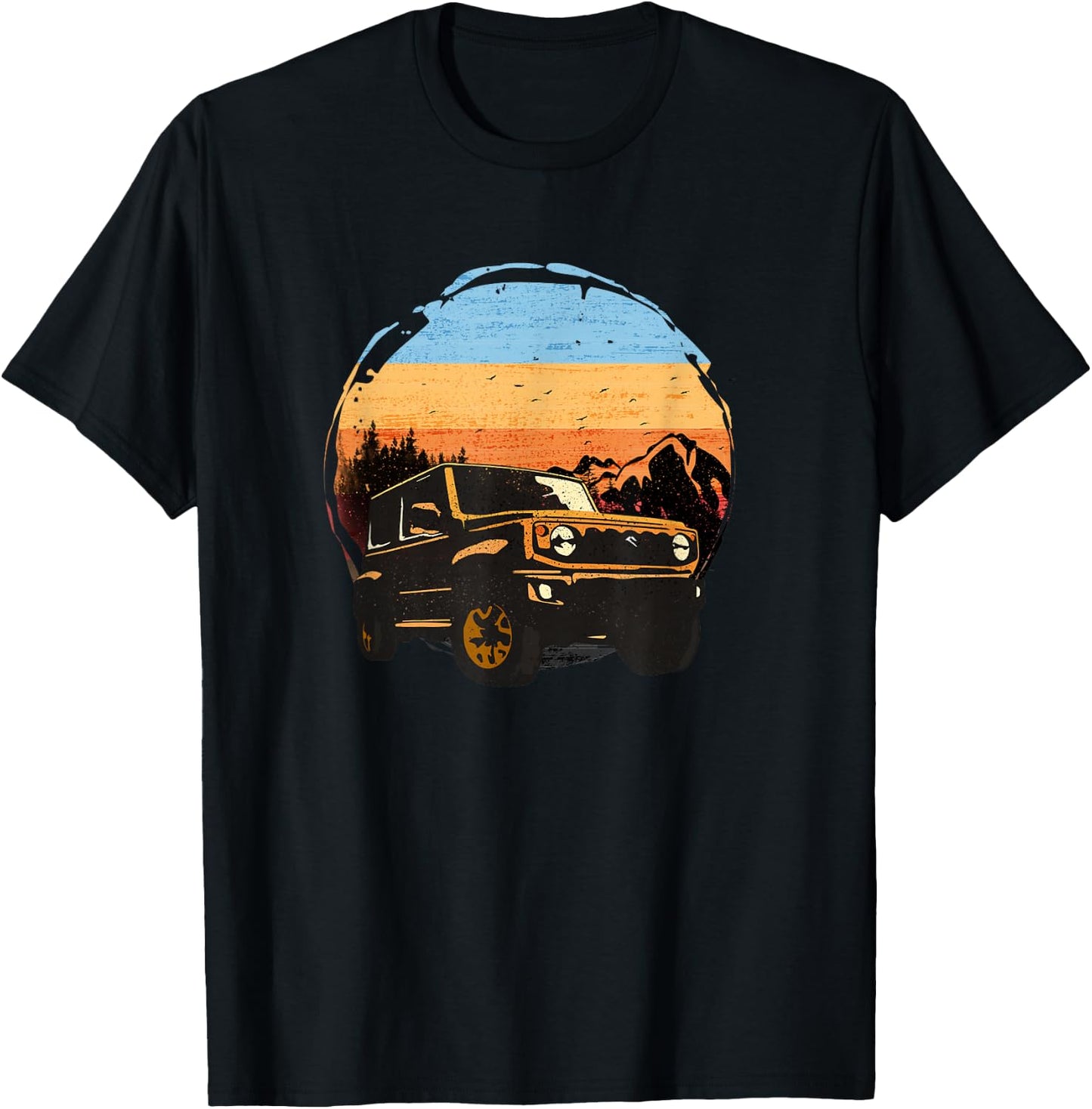 Retro Vintage Style Fits Jimny GJ JB74 Fans Offroad T-Shirt - T-Shirt | Black