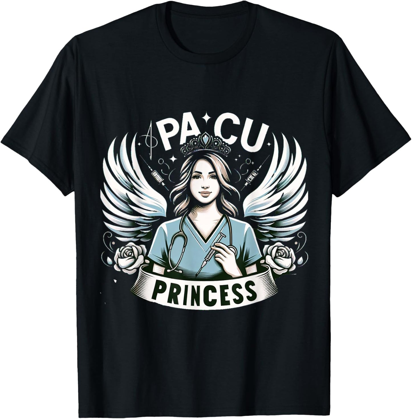 PACU Princess Post Anesthesia Nurse Nursing T-Shirt - T-Shirt | Black