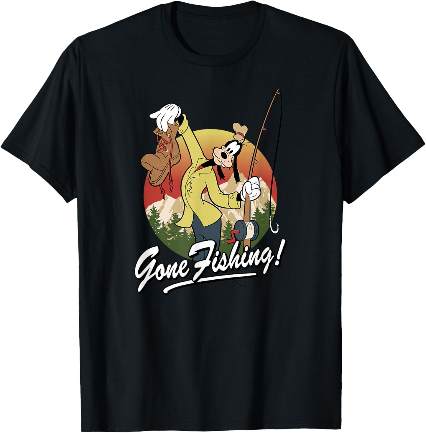 Disney - Goofy Gone Fishing! T-Shirt - T-Shirt | Black