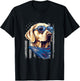 American Flag Yellow Labrador 4th Of July USA Yellow Lab T-Shirt - T-Shirt | Black