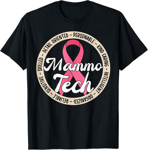Mammo Tech Appreciation Mammo Technologist Mammography Tech T-Shirt - T-Shirt | Black