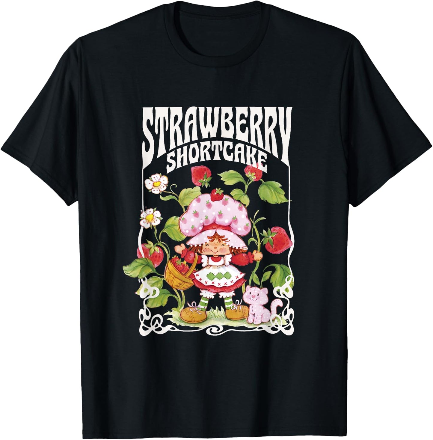 Strawberry Shortcake Life is Sweet Nouveau Berry Garden T-Shirt - T-Shirt | Black