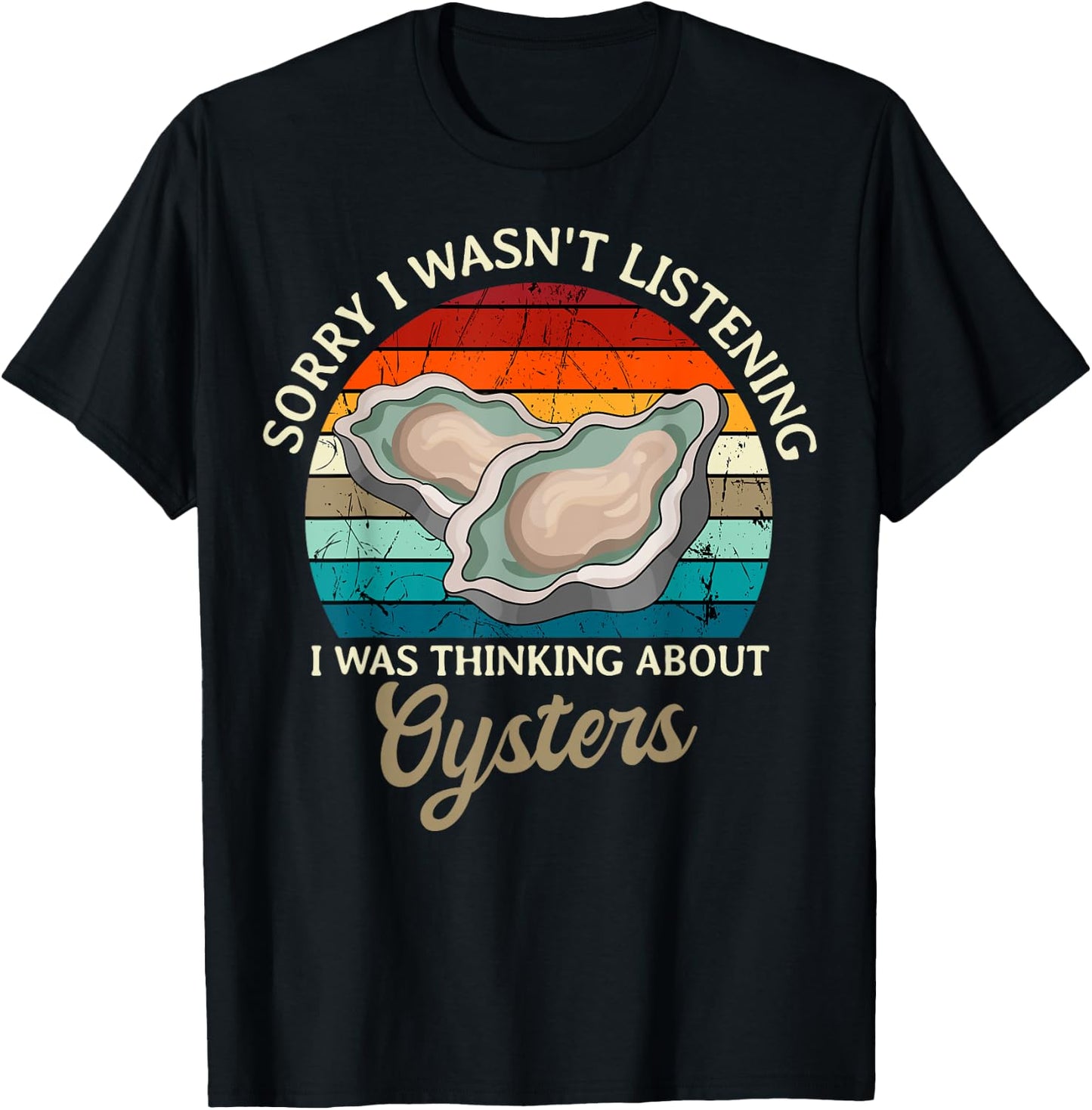 Oyster Retro Vintage Shucker Shelfish Seafood Mollusks T-Shirt - T-Shirt | Black
