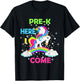 Look Out Pre k Here I Come Girl Unicorn Preschool Prek T-Shirt - T-Shirt | Black