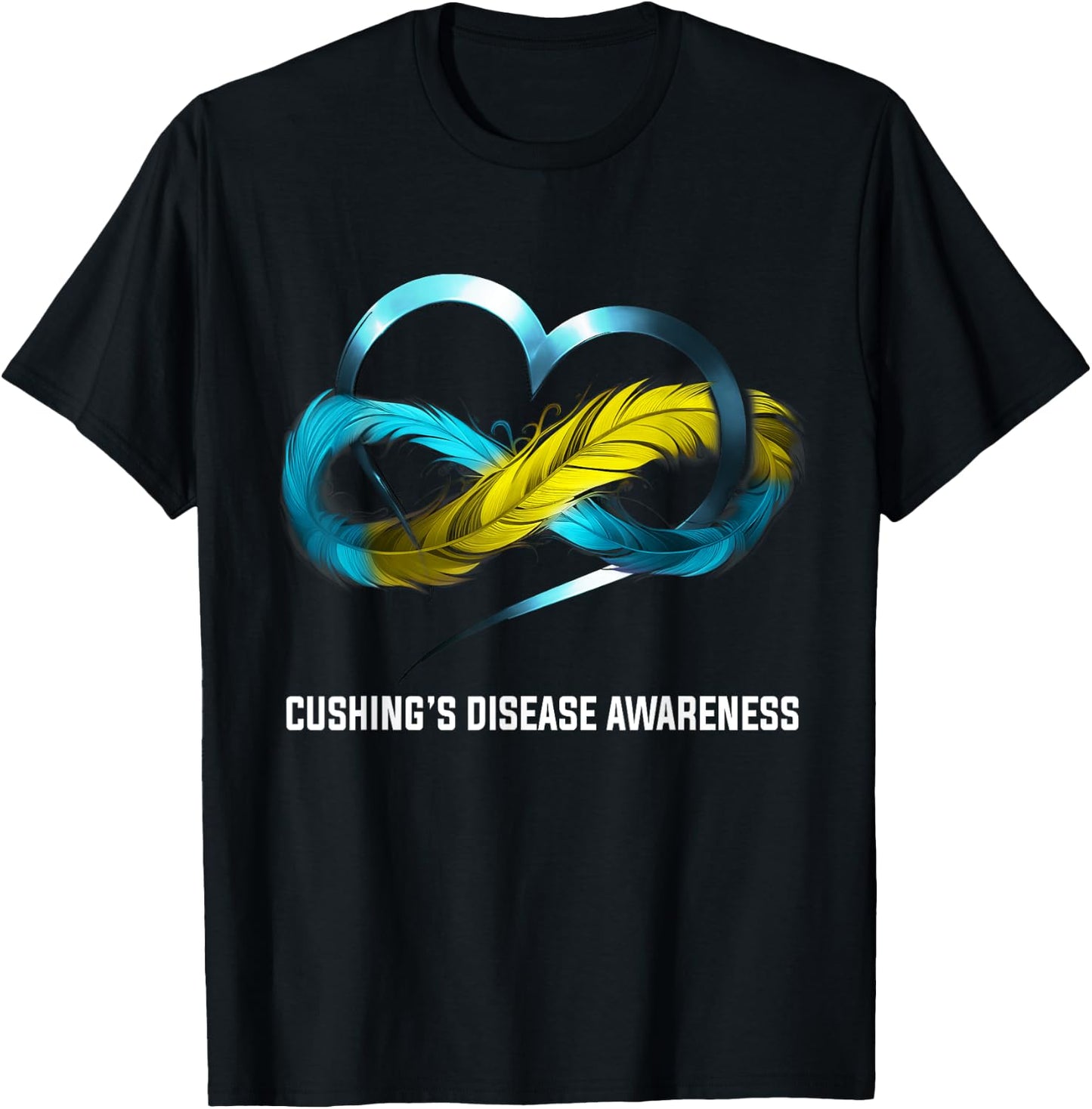 Infinity Heart Cushing's Disease Awareness T-Shirt - T-Shirt | Black