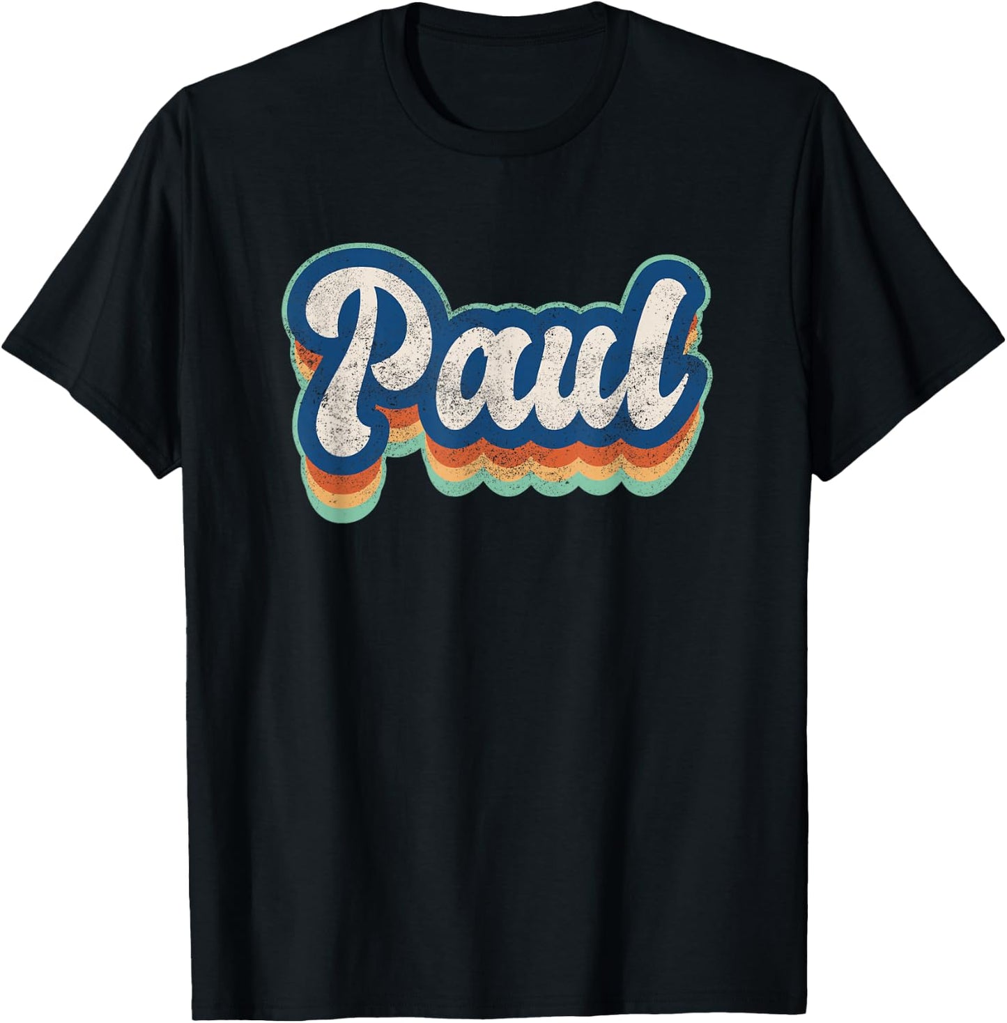 Paul First Name Boy Vintage Style 70s 80s Personalized T-Shirt - T-Shirt | Black