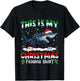This Is My Christmas Pajama Shirt Cute Shark Animals T-Shirt - T-Shirt | Black