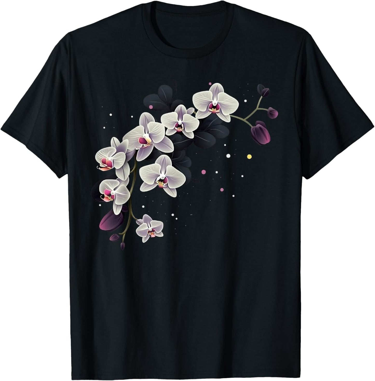 Orchid bouquet on Orchid T-Shirt - T-Shirt | Black