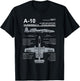 A-10 Thunderbolt II Warthog Military Jet Spec Diagram T-Shirt - T-Shirt | Black