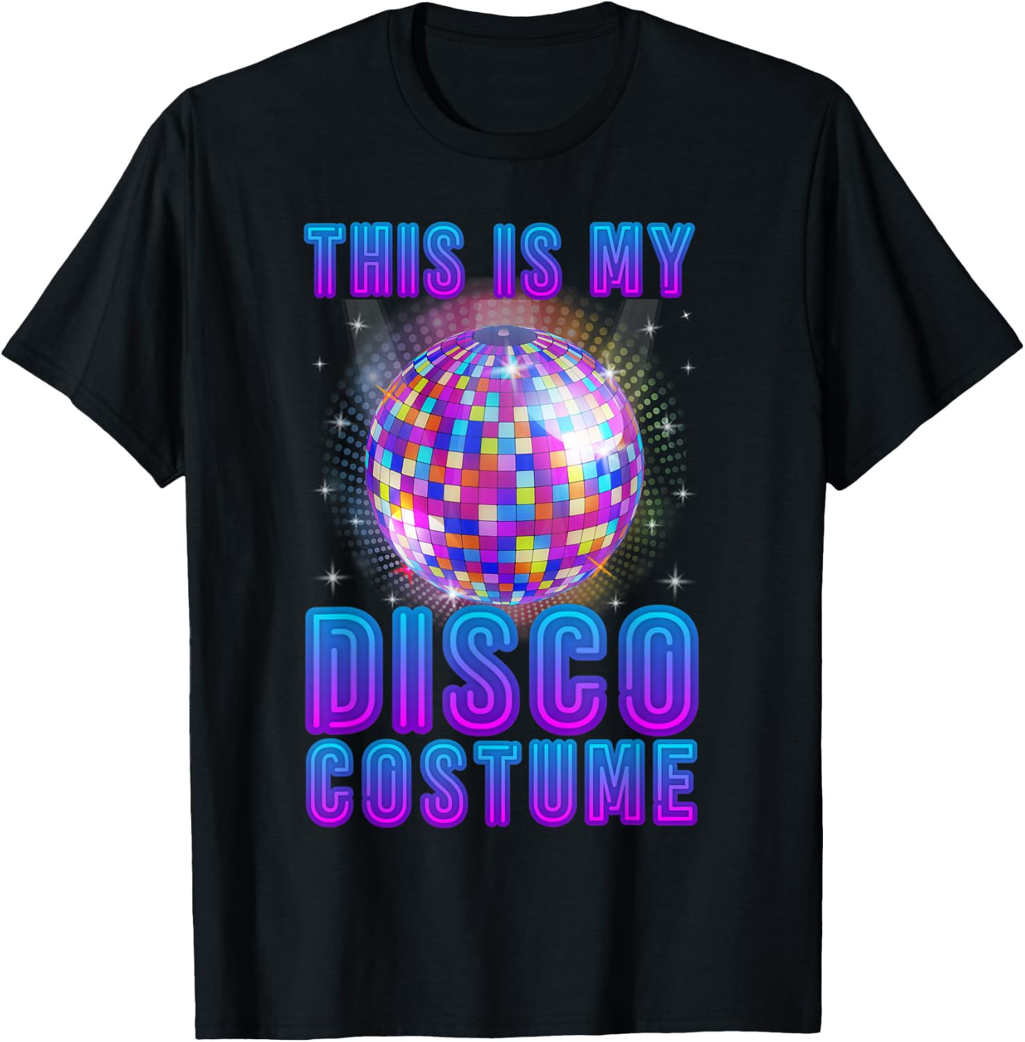 Disco Costume Art Women 70s 80s Party Disco Lover T-Shirt - T-Shirt | Black
