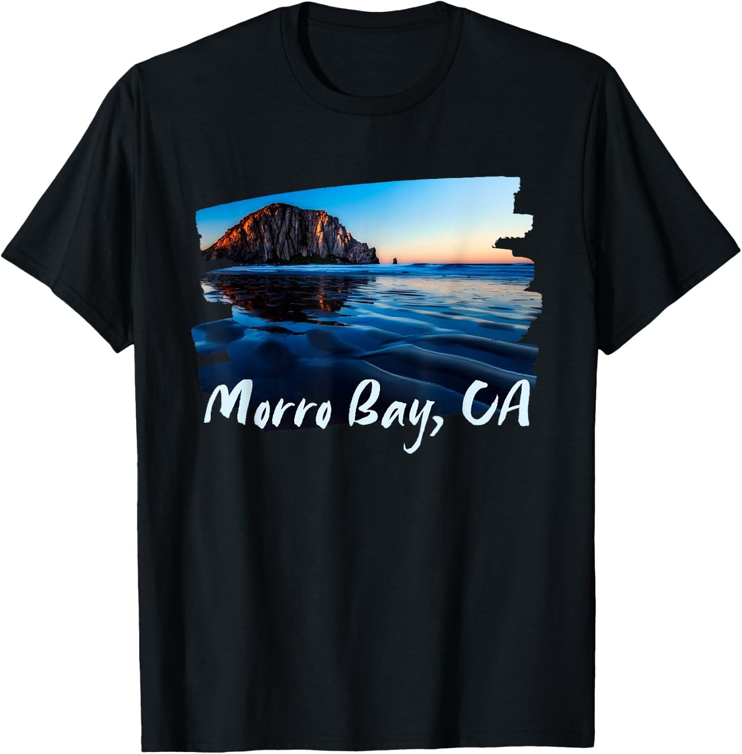 Morro Bay Ca Morro Rock California T-Shirt - T-Shirt | Black
