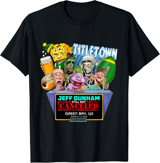 Jeff Dunham Green Bay, WI (2023) T-Shirt - T-Shirt | Black