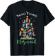 Santa's Favorite Mermaid Christmas Tree Matching Women Kids T-Shirt - T-Shirt | Black