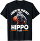 Funny When In Doubt, Hippo It Out Funny Hippo Basketball T-Shirt - T-Shirt | Black