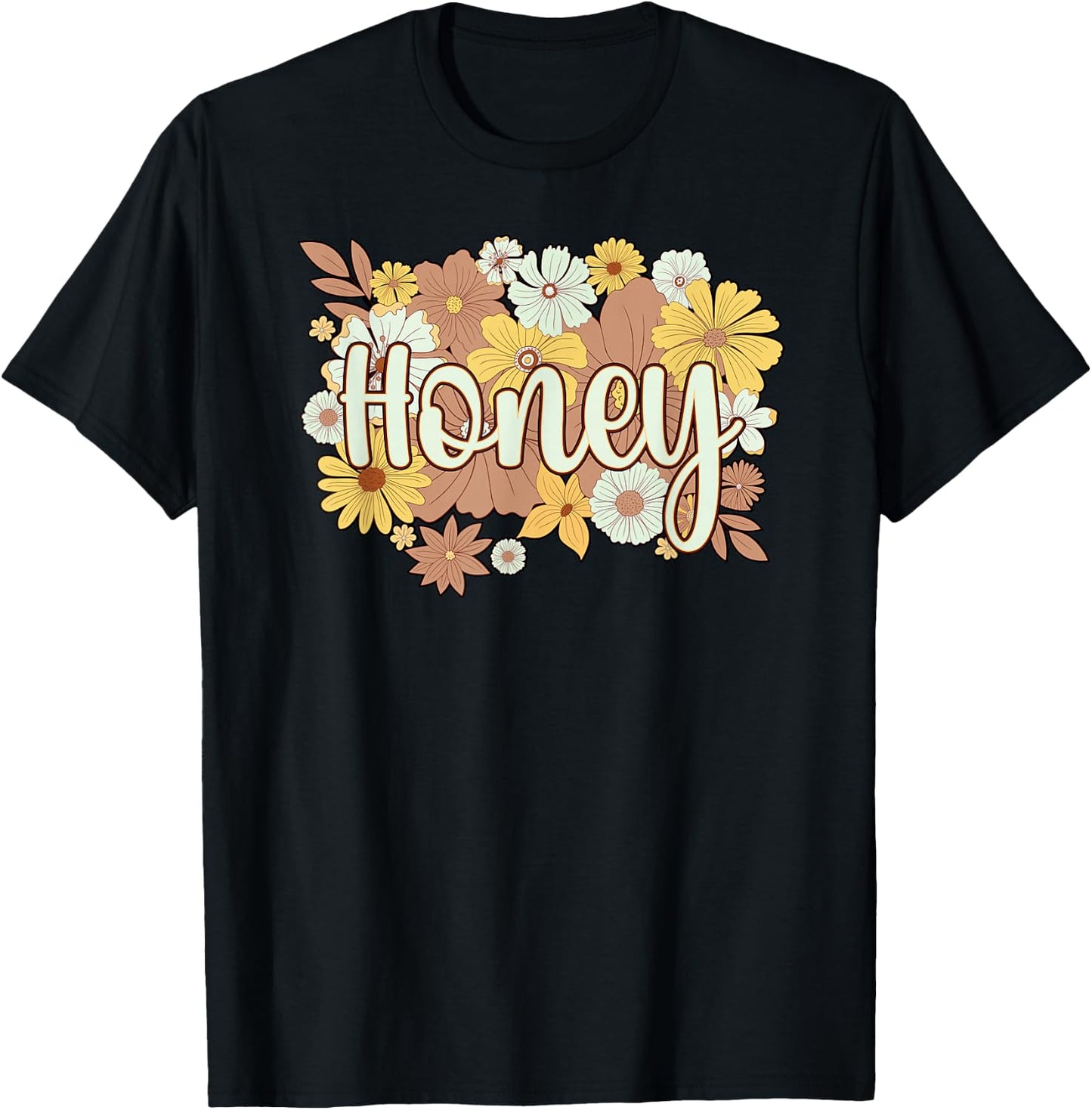 Honey Grandmother Flowers Honey Grandma T-Shirt - T-Shirt | Black