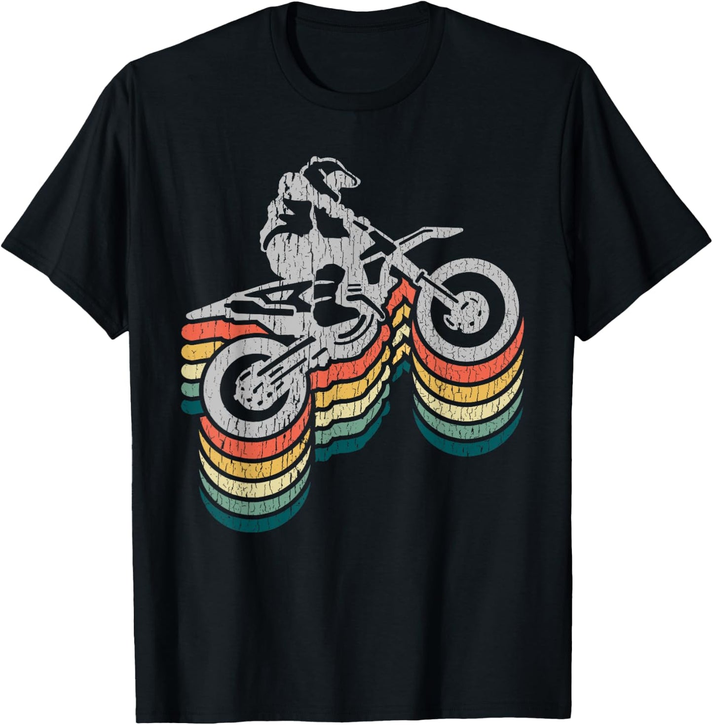 Retro Dirt Bike Rider Funny Enduro Biker Motorcycle Lovers T-Shirt - T-Shirt | Black