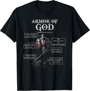 Vintage Armor Of God Bible Verse Cool For Religious T-Shirt - T-Shirt | Black