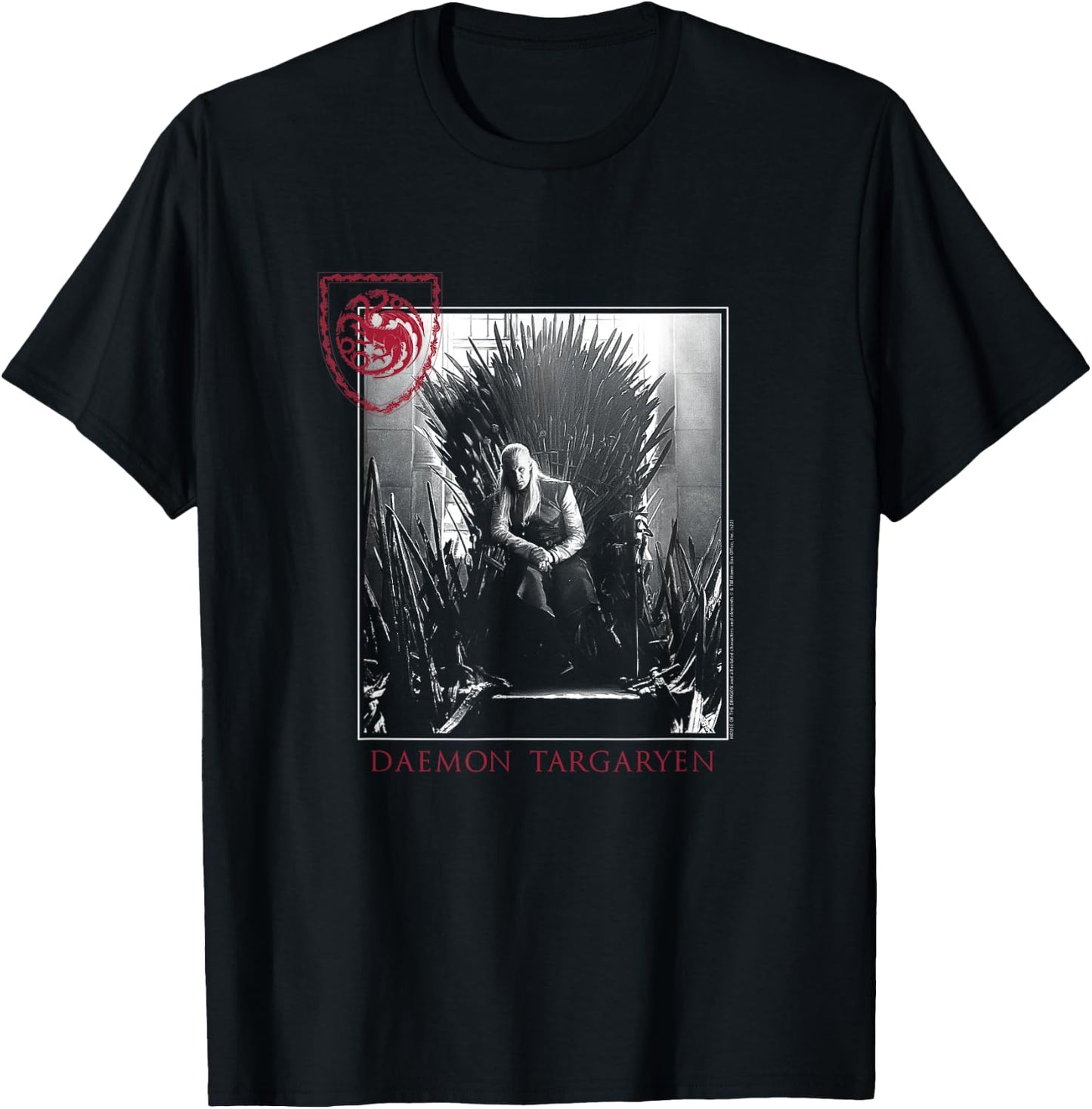 House of The Dragon Daemon on Throne T-Shirt - T-Shirt | Black