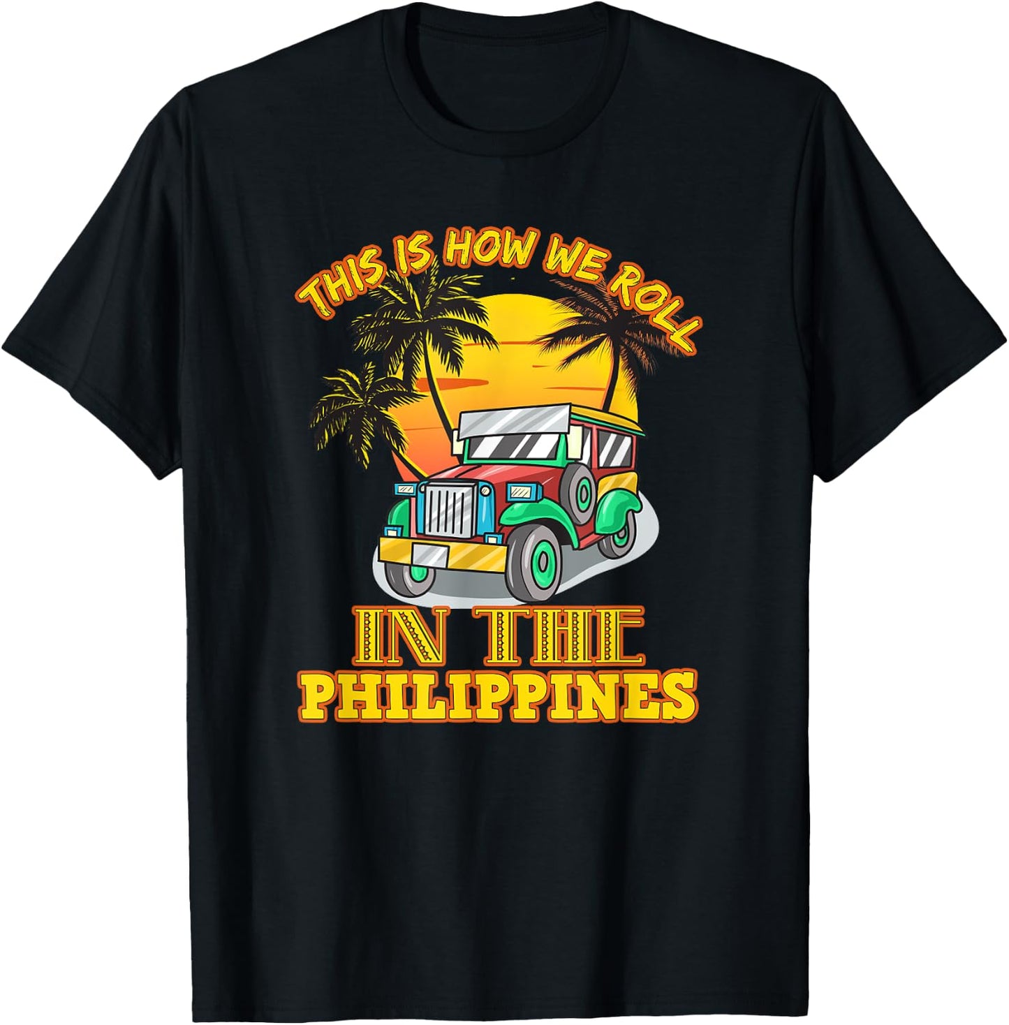 Philippines Filipino Bus Transportation Car Travel Proud T-Shirt - T-Shirt | Black