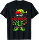 I'm The Zoo Keeper Elf Christmas Ornaments Costume Elf Lover T-Shirt - T-Shirt | Black
